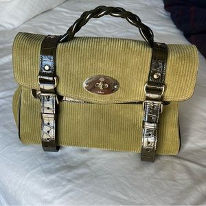 Mulberry Alexa Summer Khaki Suede Corduroy